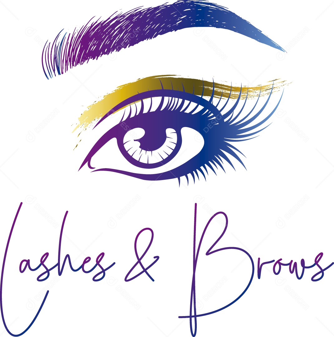 Logotipo Designer de Sobrancelhas Ilustração Vetor EPS