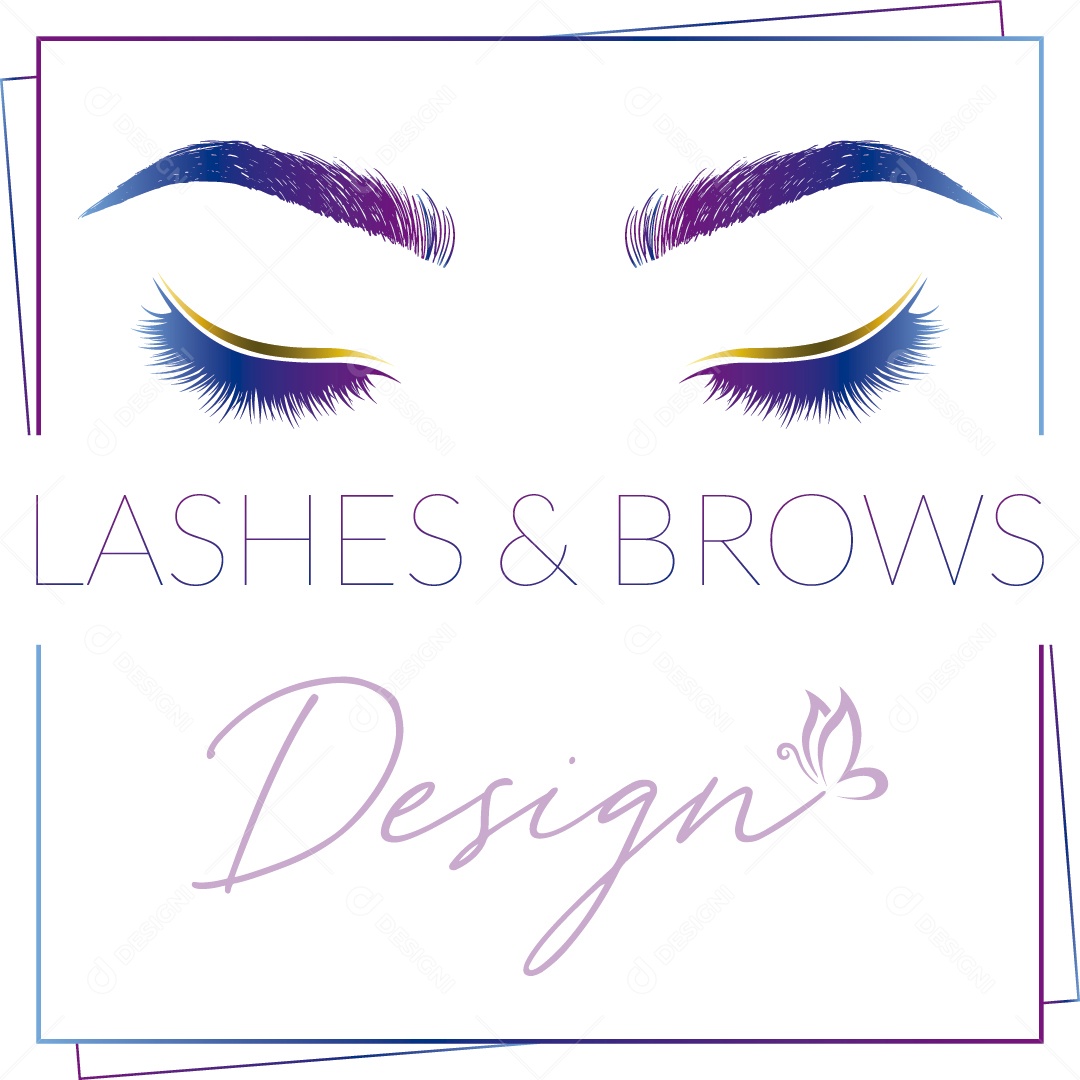 Logotipo Designer de Sobrancelhas Ilustração Vetor EPS