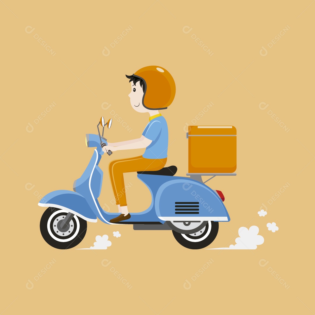 Entregador Ilustração Vetor EPS