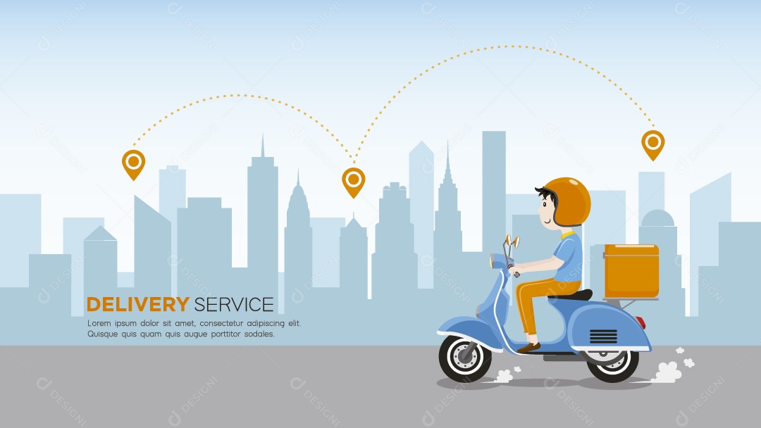 Entregador Ilustração Vetor EPS