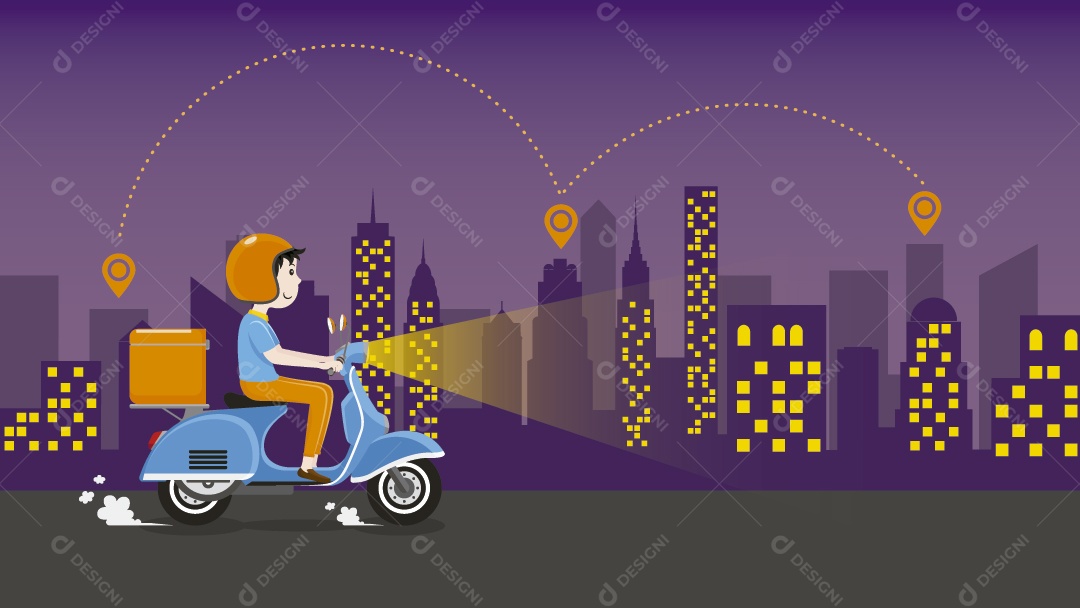 Entregador Ilustração Vetor EPS