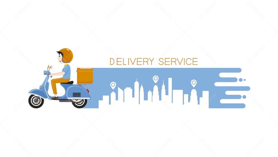 Entregador Ilustração Vetor EPS