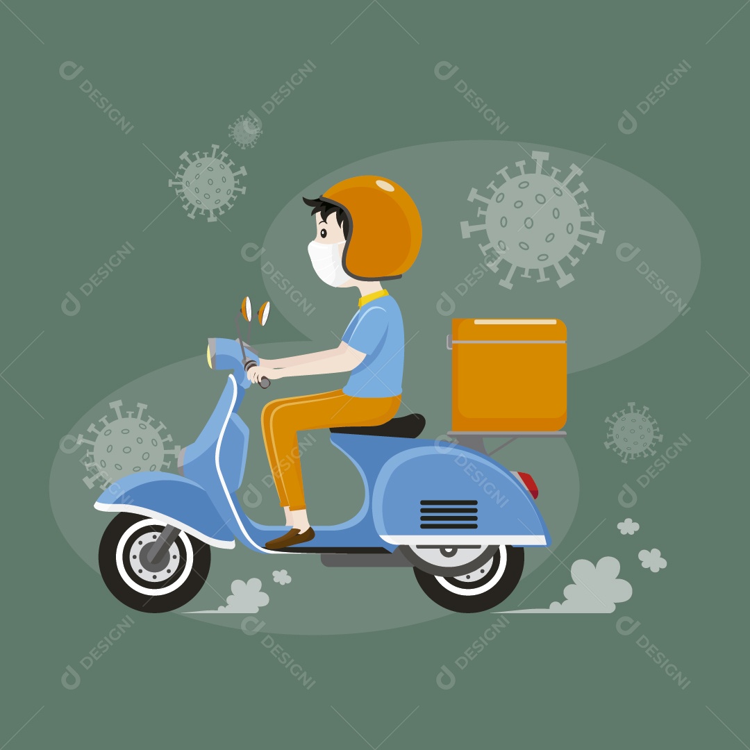 Entregador Ilustração Vetor EPS