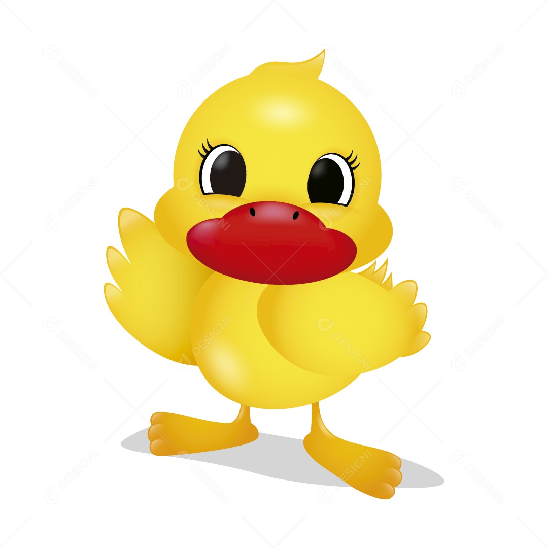 Patinho Amarelo Ilustração Vetor EPS