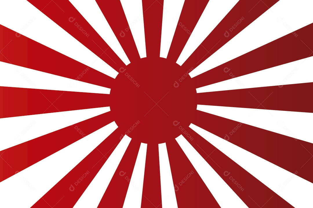 Bandeira do Sol Nascente Ilustração Vetor EPS