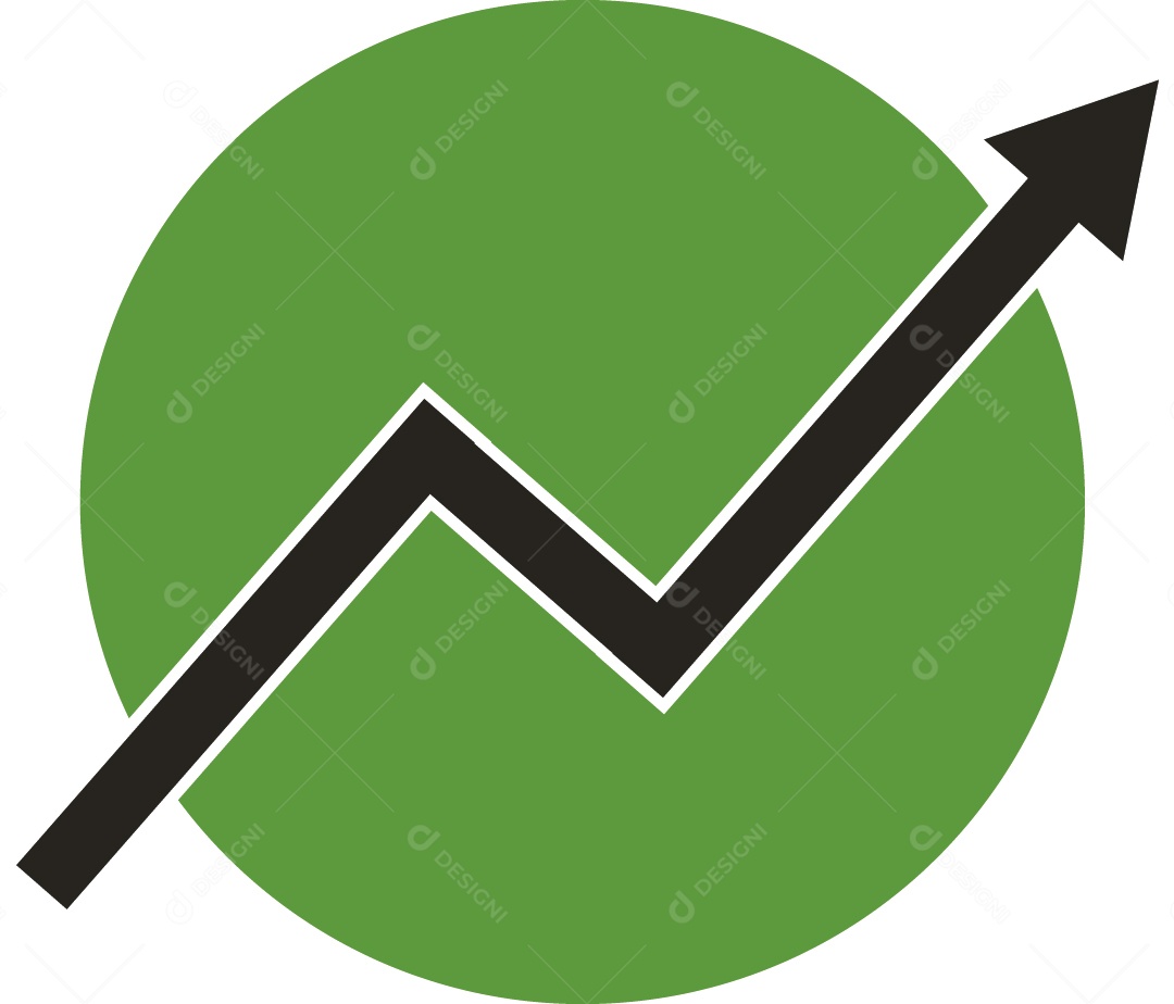 Ícone de Gráfico Crescente Ilustração Vetor EPS