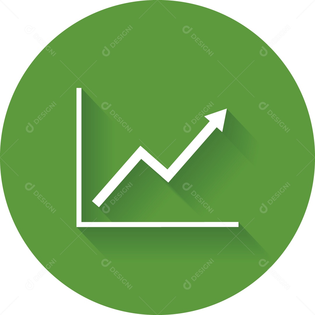 Ícone de Gráfico Crescente Ilustração Vetor EPS