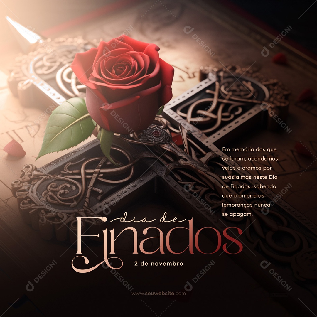 Feed Dia De Finados 02 De Novembro Social Media PSD Editável