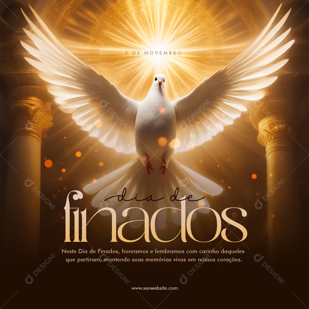 Feed Dia De Finados Memórias Vivas Social Media PSD Editável