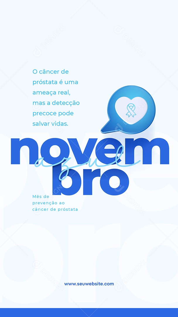 Story Câncer De Próstata Novembro Azul Social Media PSD Editável