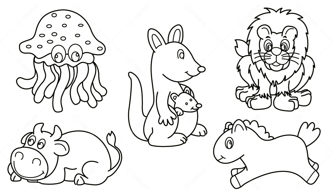 Desenho de Animais ilustração Vetor EPS