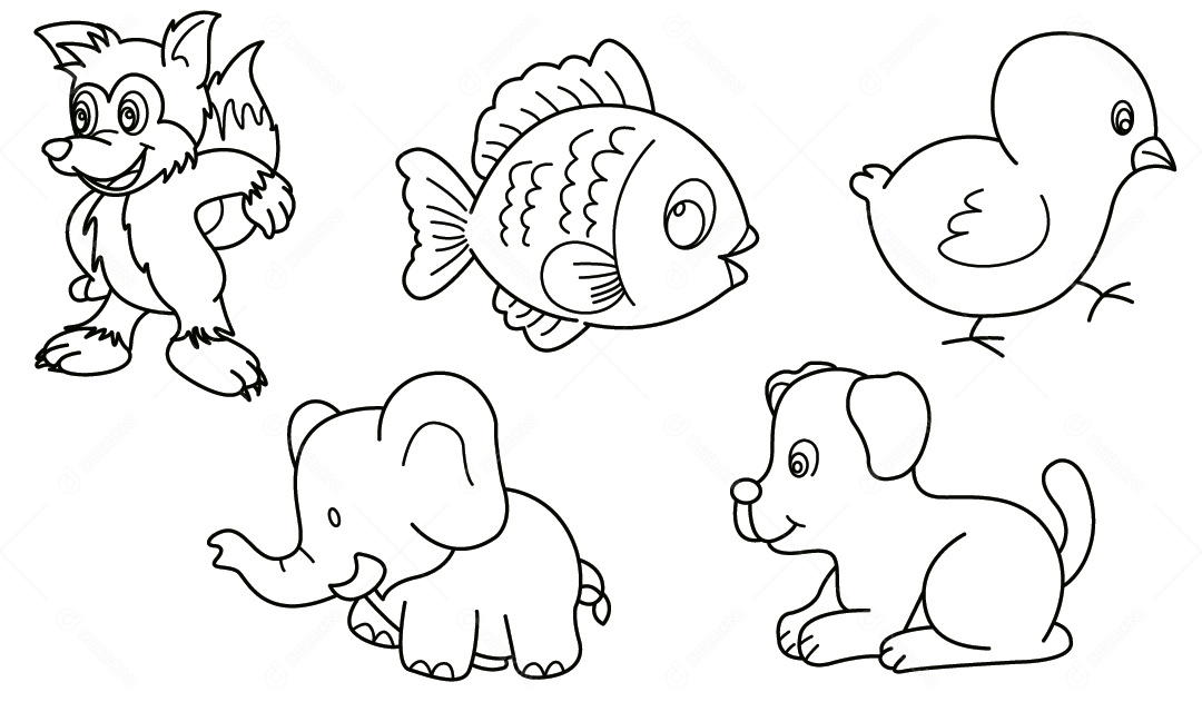 Desenho de Animais ilustração Vetor EPS