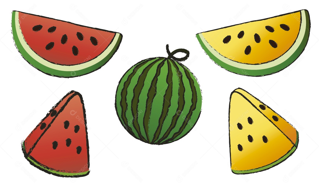 Melancia Ilustração Vetor EPS