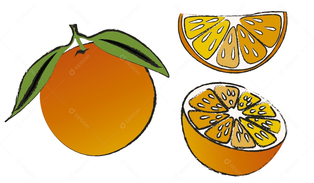 Laranja Ilustração Vetor EPS