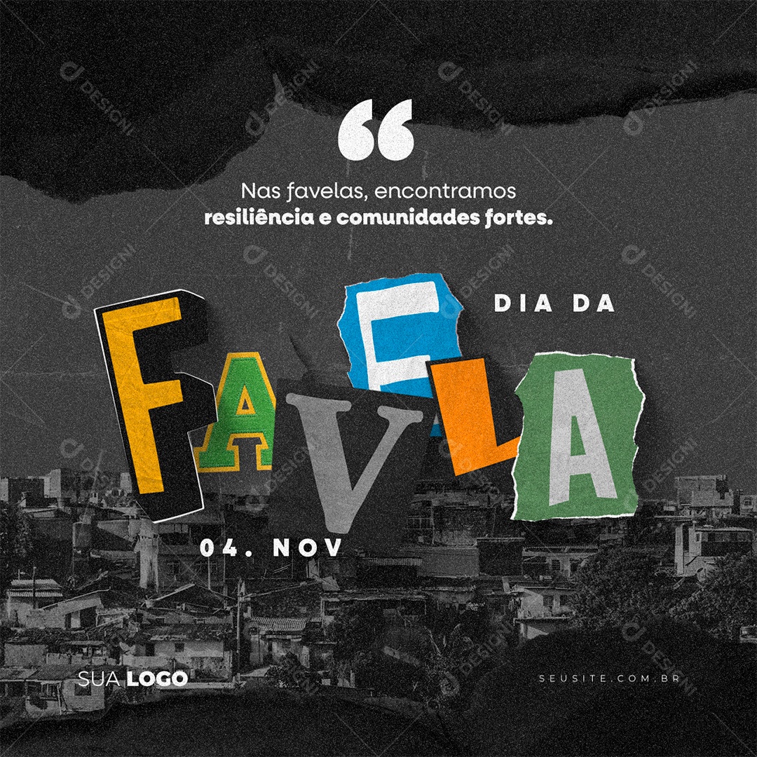 Social Media Dia da Favela 04 de Novembro PSD Editável