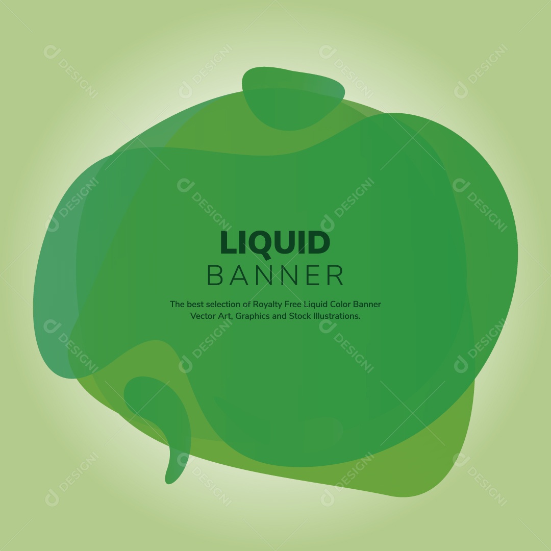 Modelo de Banner Liquido Ilustração Vetor EPS Editável