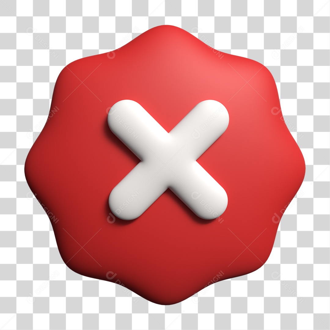 Ícone X Proibido Negativo PNG Transparente