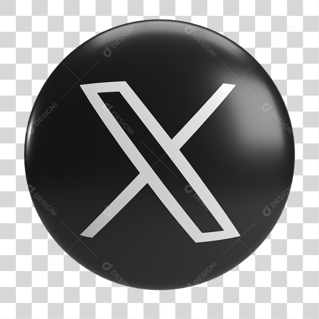 Ícone Rede Social X PNG Transparente