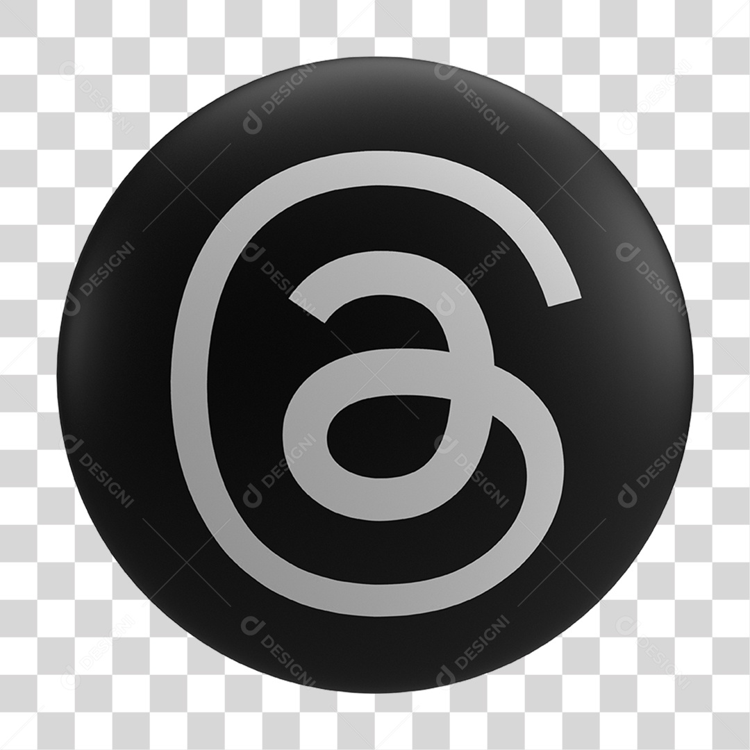 Ícone do Thread para Mídias Sociais PNG Transparente