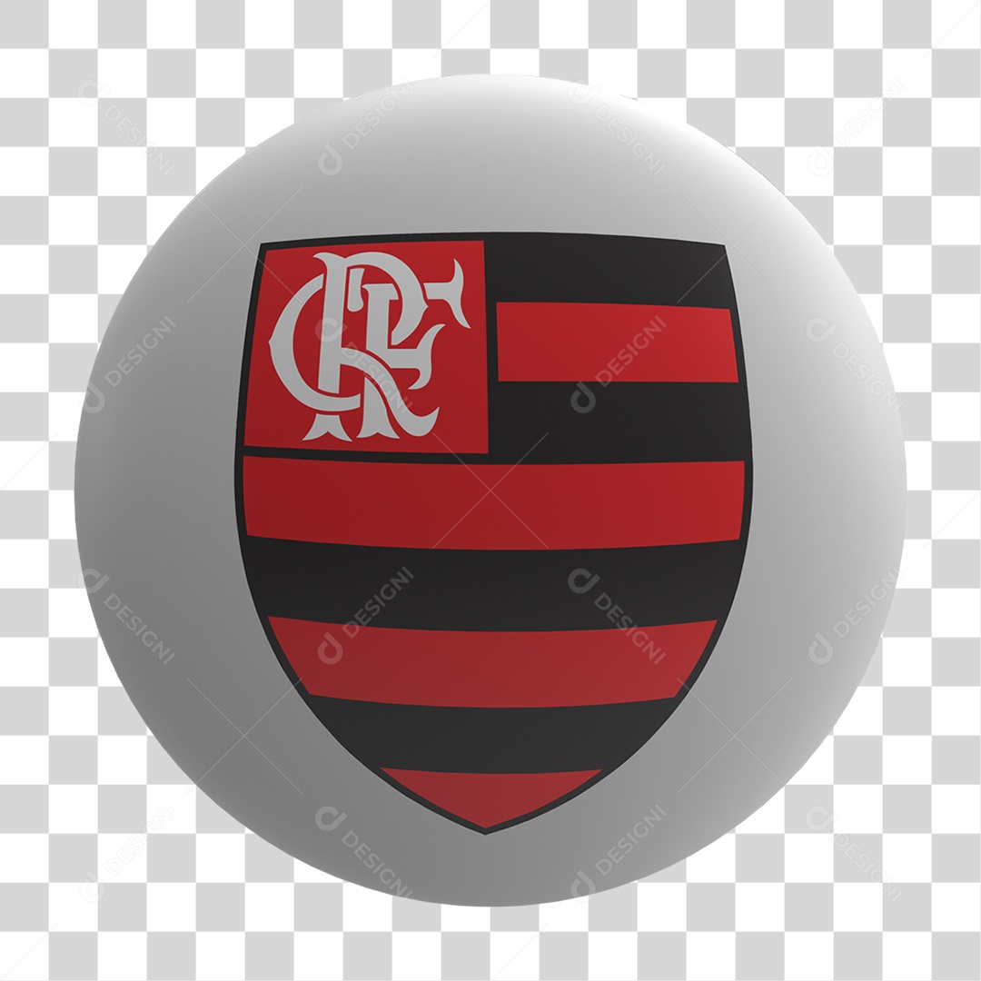 Botão de Time Flamengo PNG Transparente