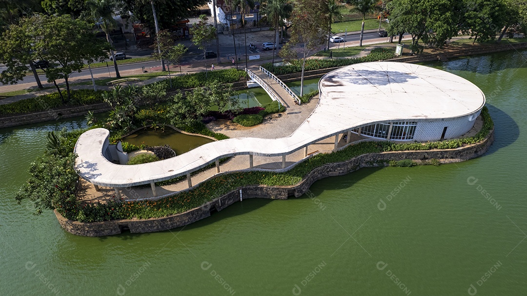 Casa do Baile na Pampulha, Belo Horizonte, Brasil. Famoso local turístico