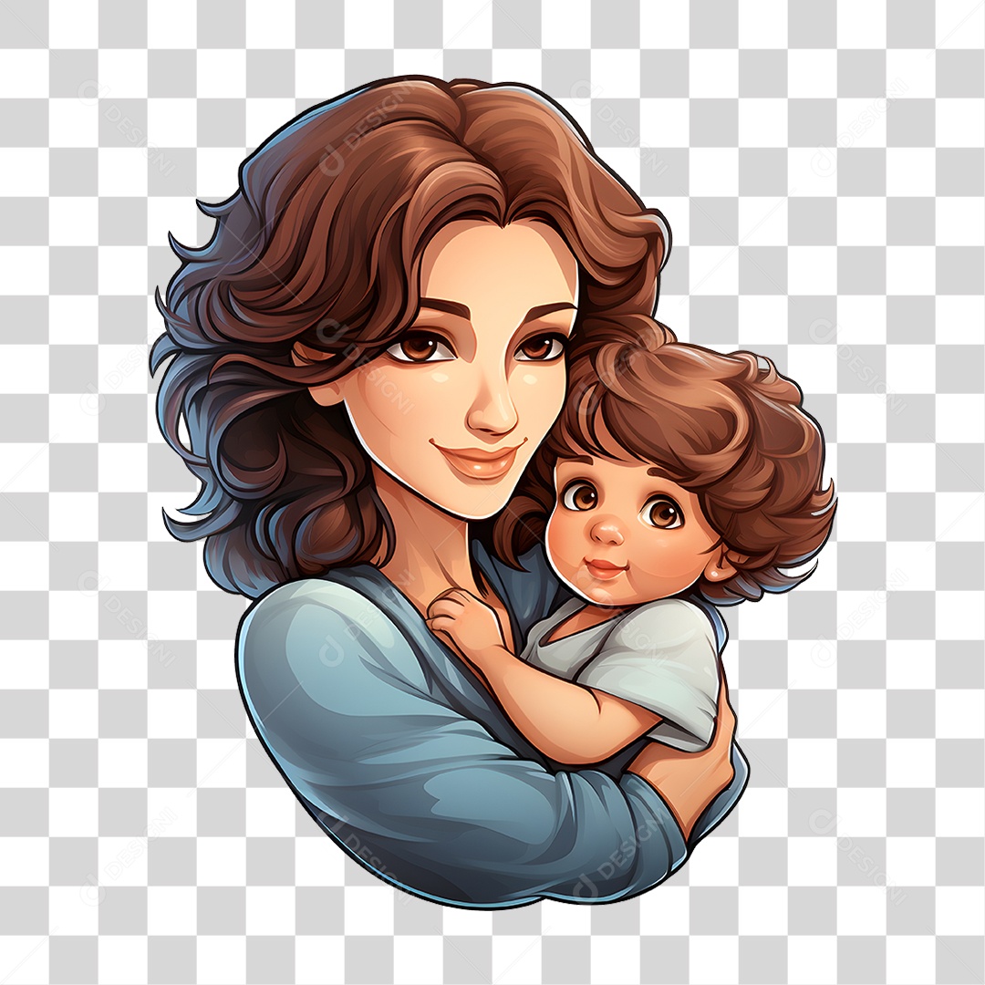 Mãe Segurando Seu Filho PNG Transparente
