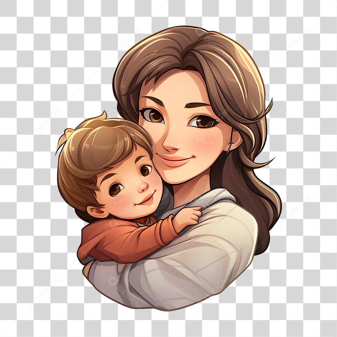 Mãe Segurando Seu Filho PNG Transparente