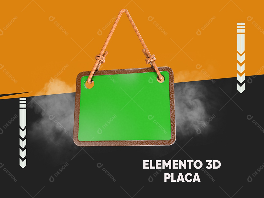 Placa Elemento 3D Para Composição PSD
