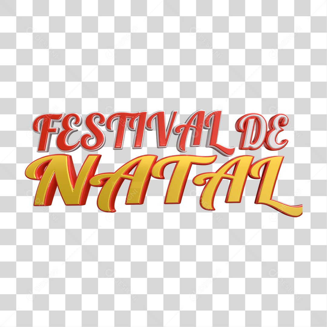 Selo 3D Festival de Natal Para Composição PNG Transparente