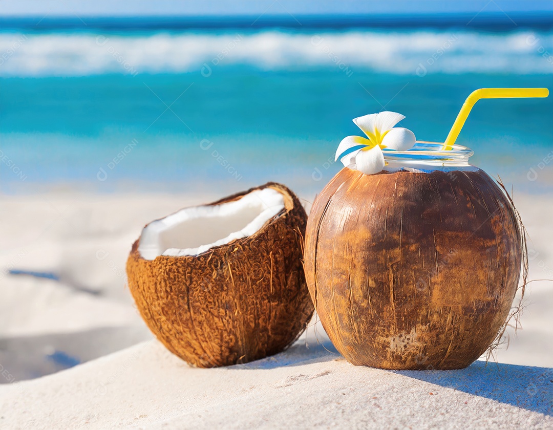 Bebidas de coco tropical