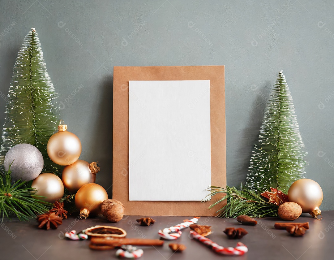 Maquete em branco de feliz ano novo