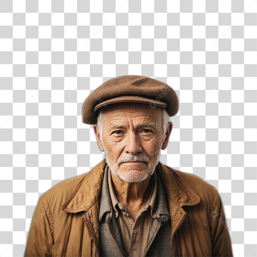 Homem Cabelos Brancos PNG Transparente