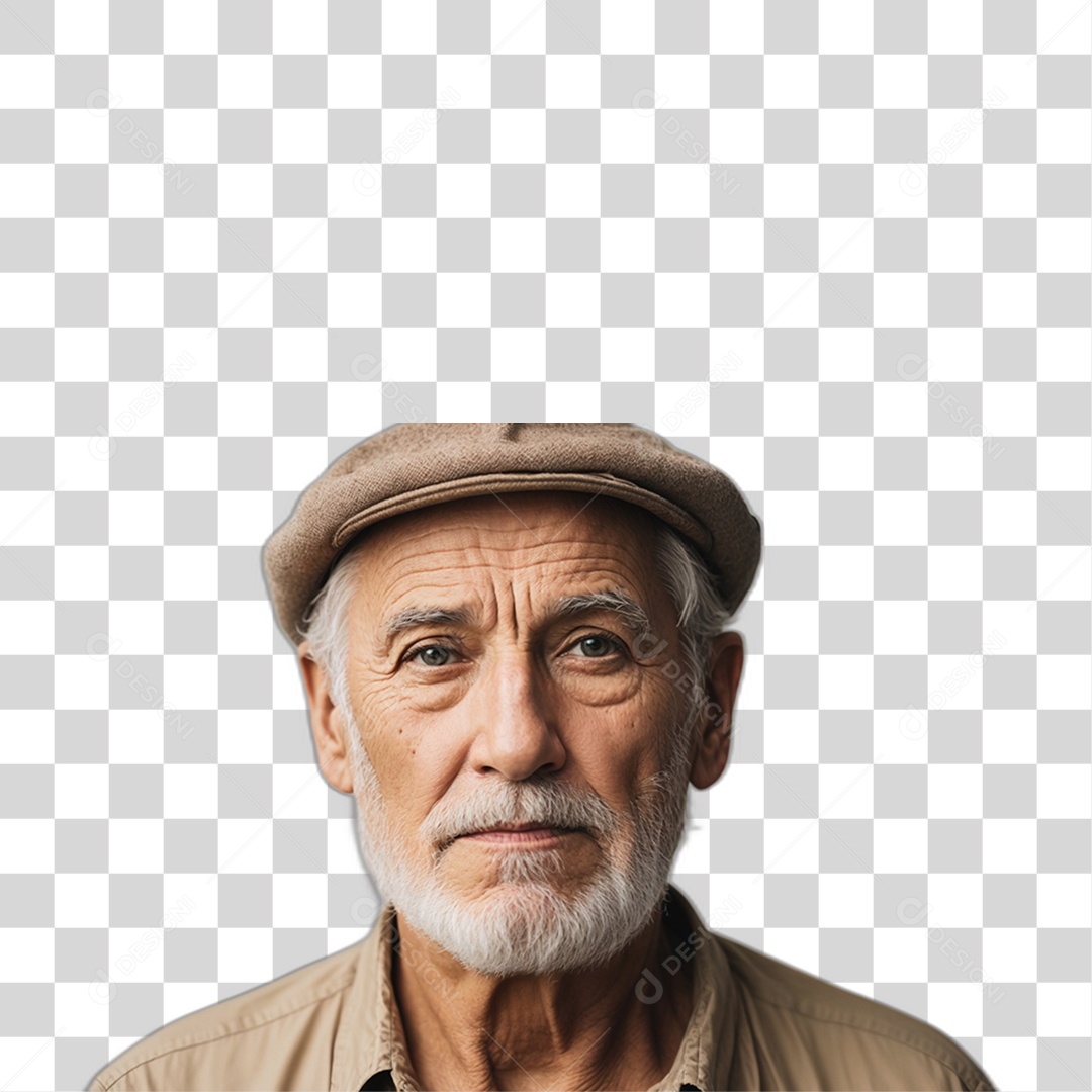Homem Cabelos Brancos PNG Transparente