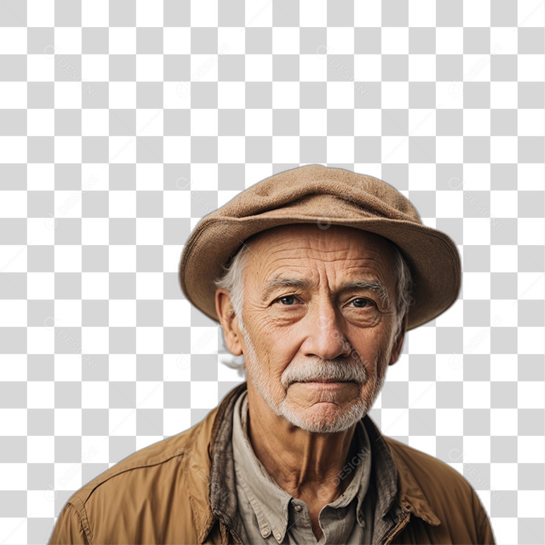 Homem Cabelos Brancos PNG Transparente