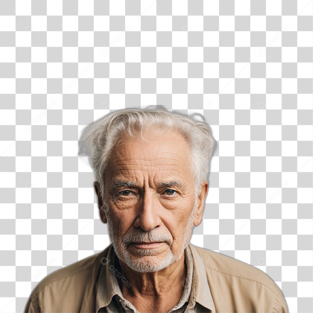 Homem Cabelos Brancos PNG Transparente