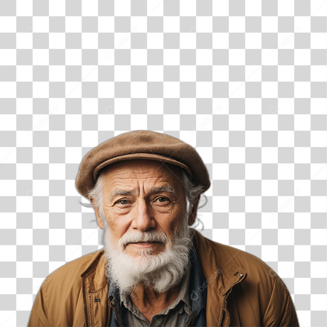 Homem Cabelos Brancos PNG Transparente