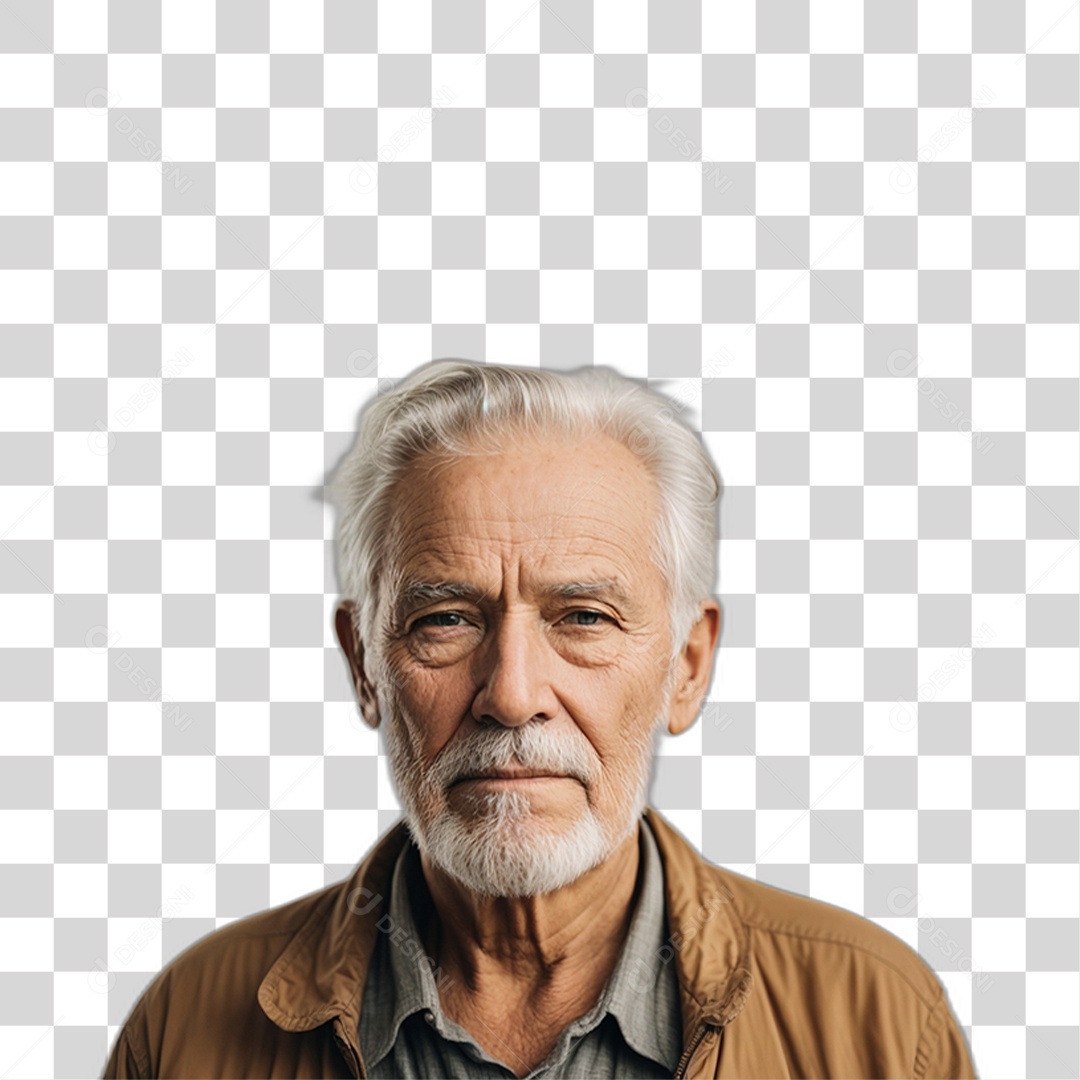 Homem Cabelos Brancos PNG Transparente