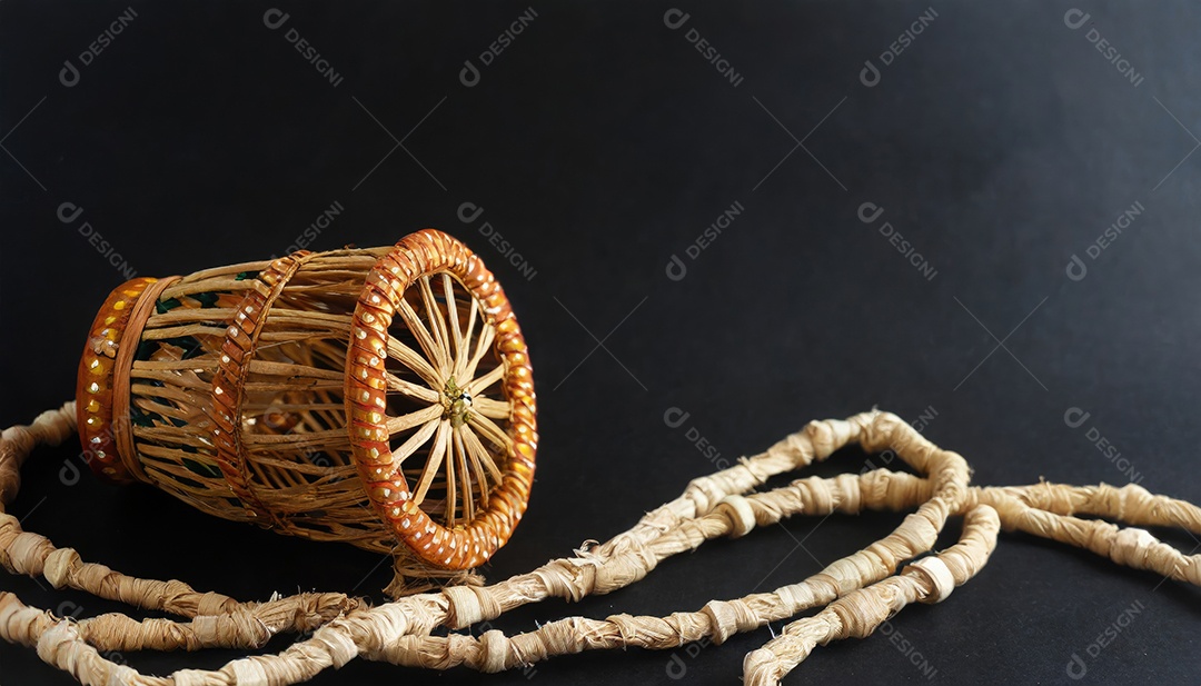 Artesanato feito à mão a partir de produtos naturais, cesto de vime, prato e cesto de bambu tecido, folha de vime trançada.