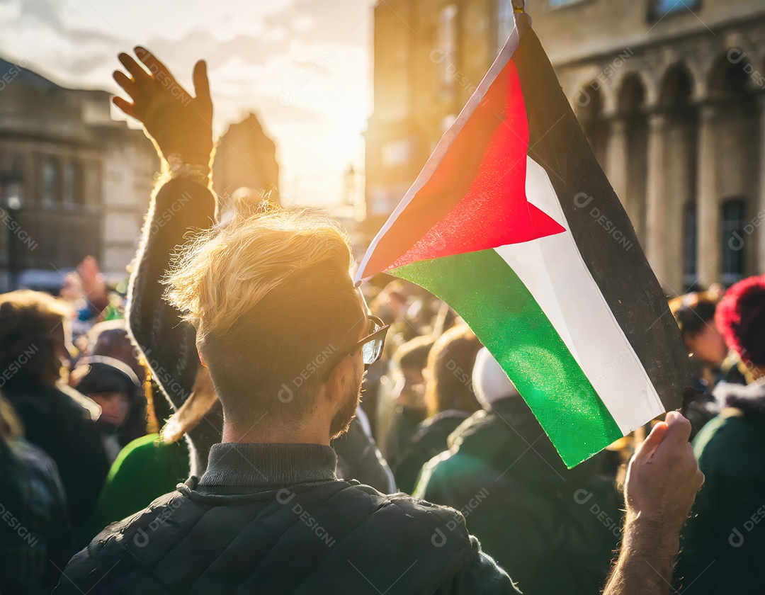 Protesto pela liberdade palestina