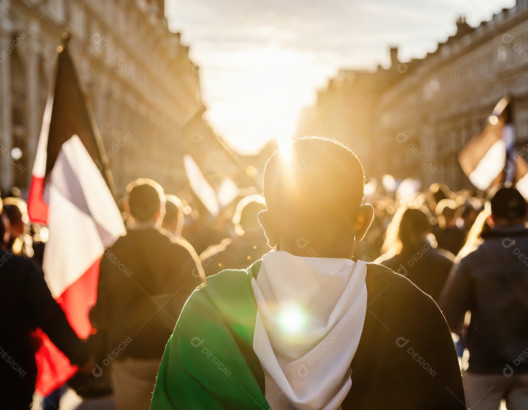 Protesto pela liberdade palestina