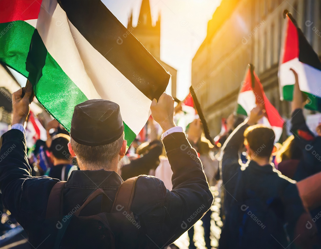 Protesto pela liberdade palestina