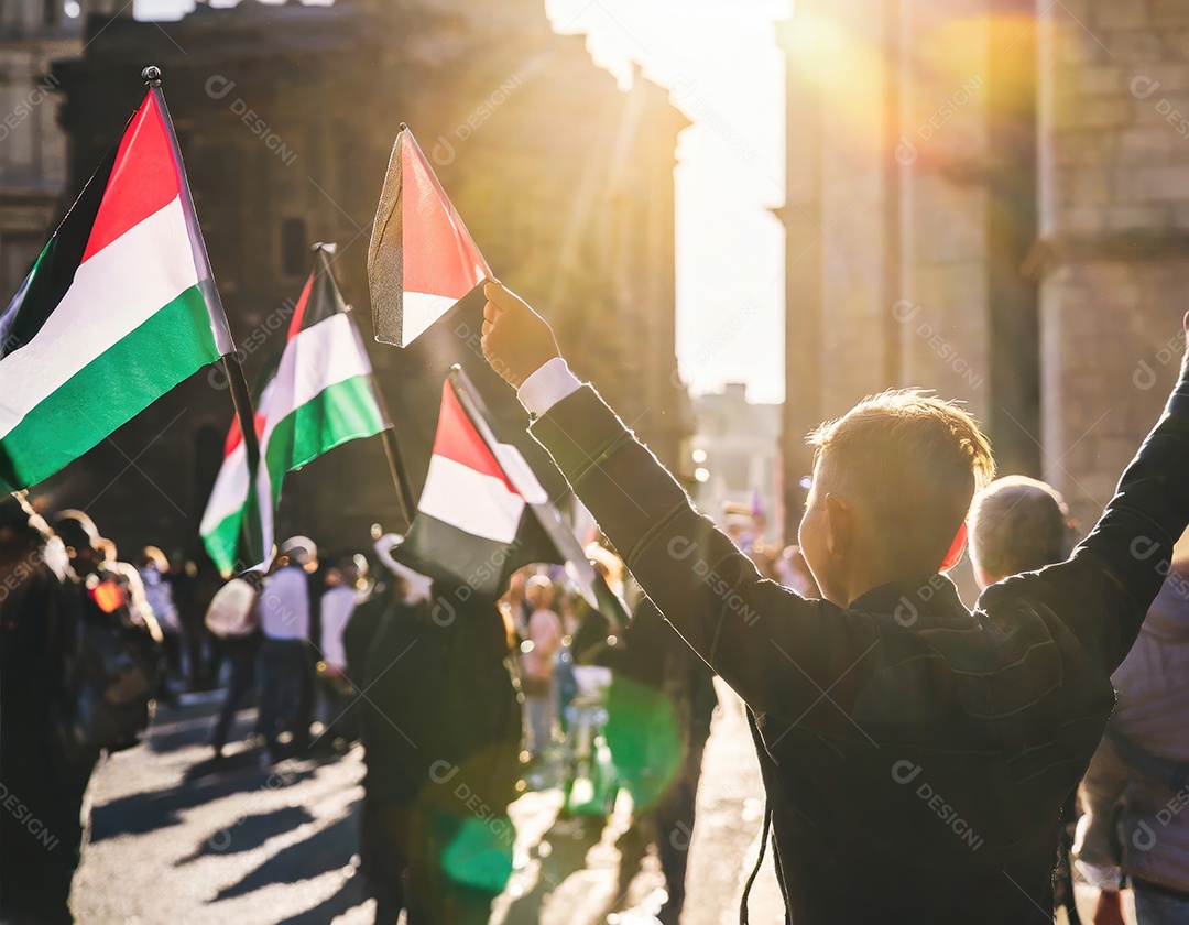 Protesto pela liberdade palestina