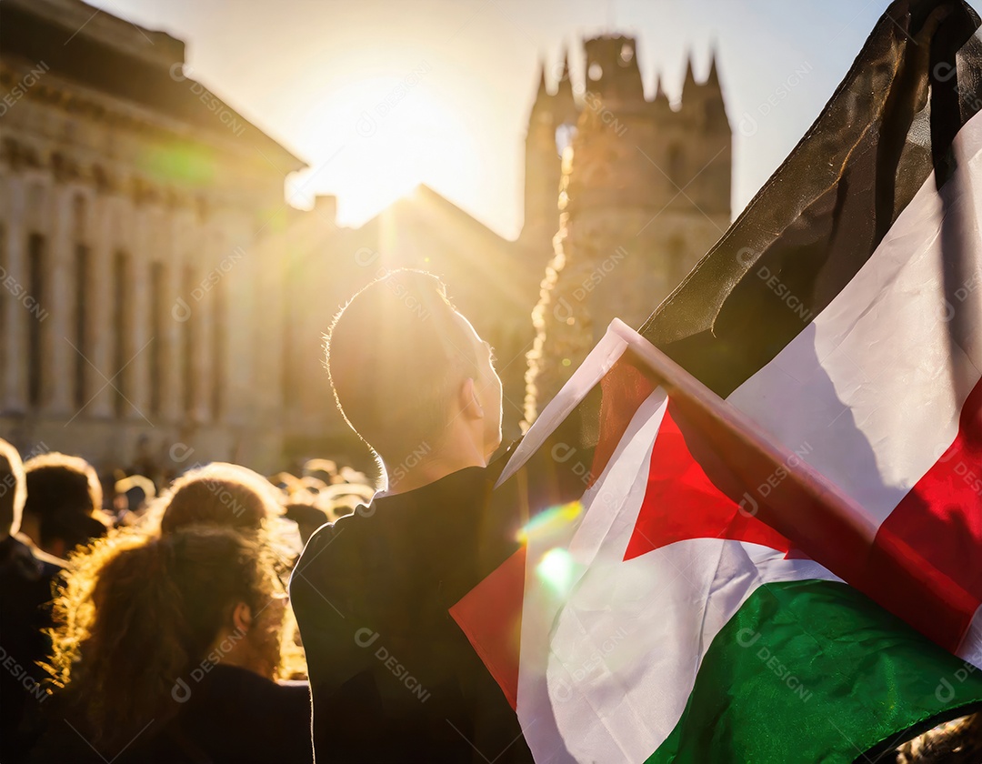 Protesto pela liberdade palestina