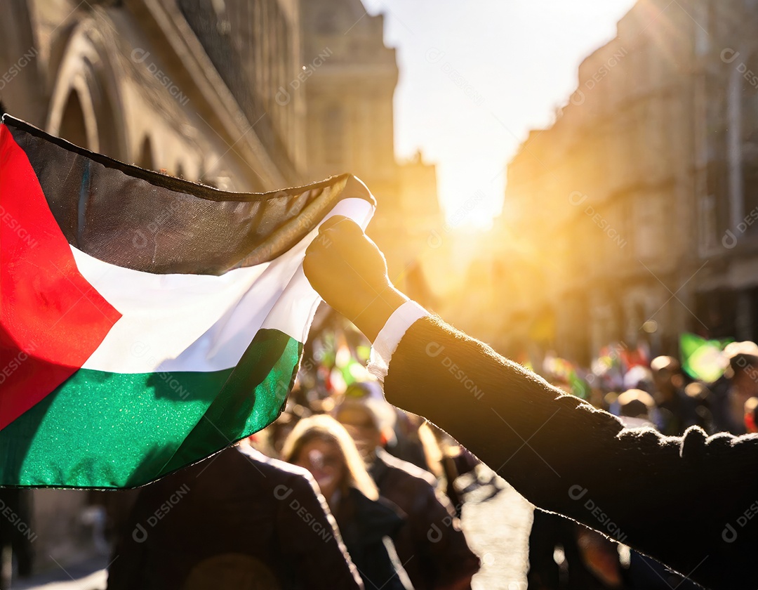 Protesto pela liberdade palestina