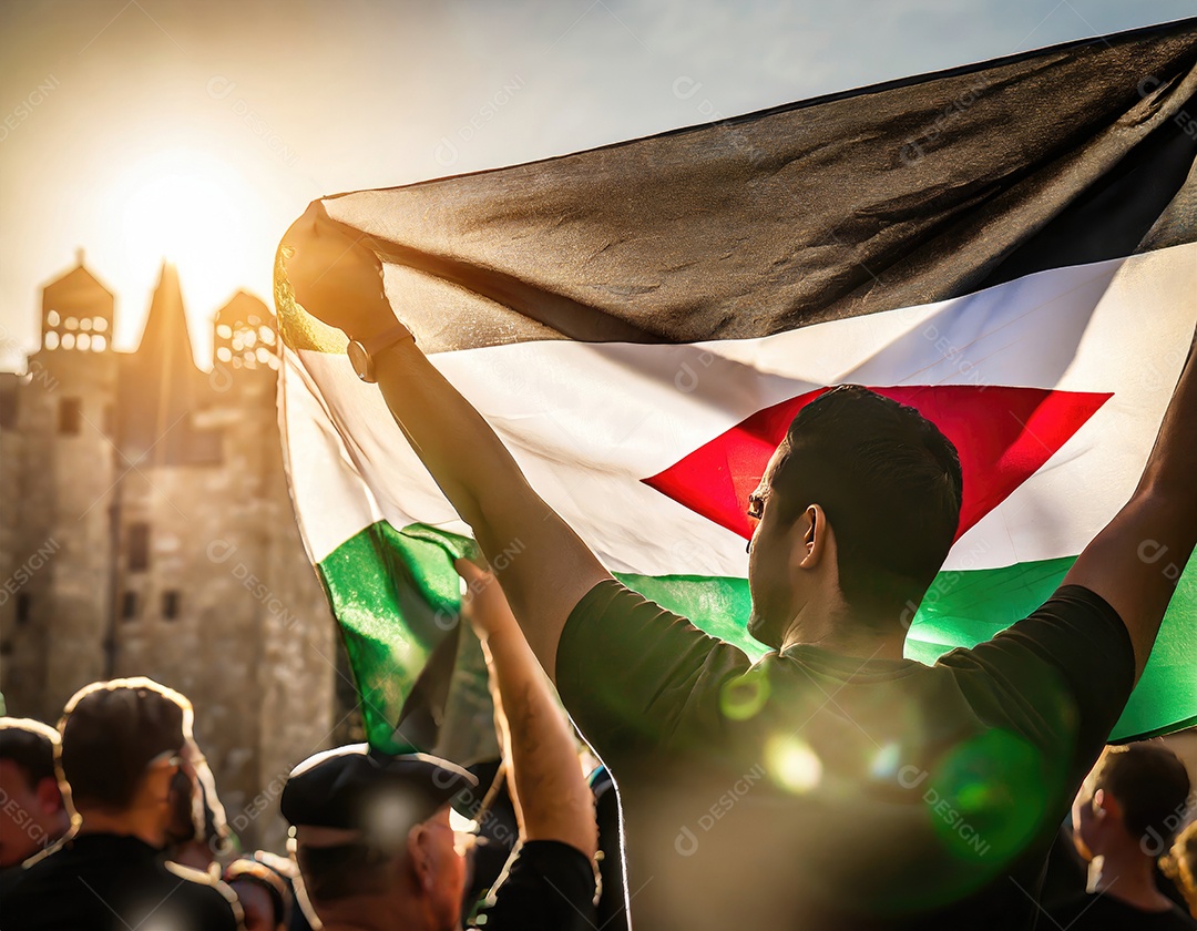 Protesto pela liberdade palestina