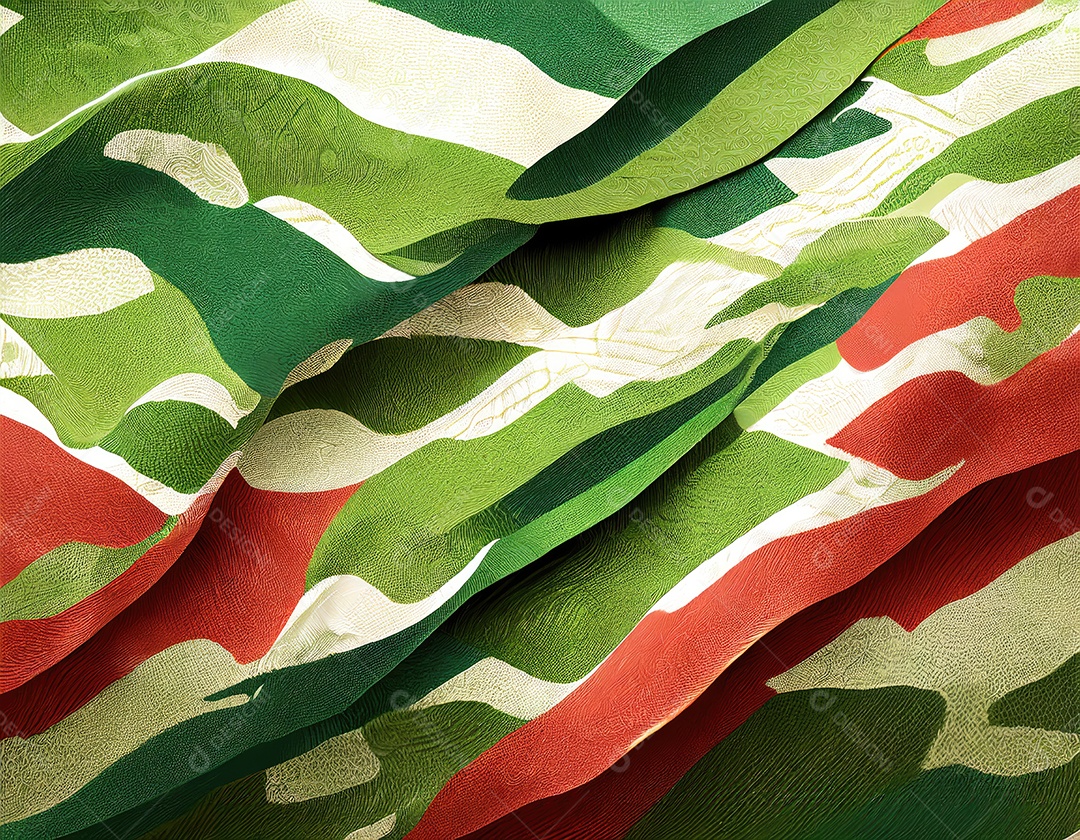 Padrão do exército em fundo de seda