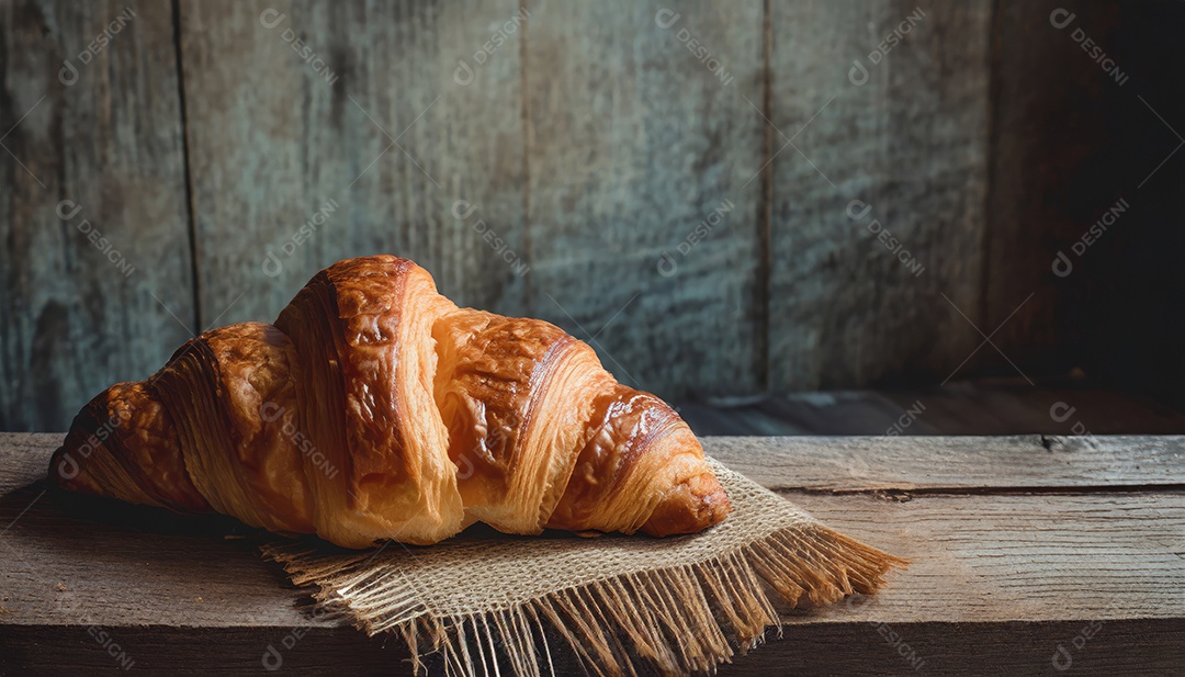 Croissant, artesanal, rústico