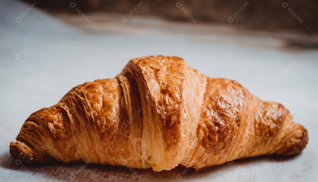 Croissant, artesanal, rústico