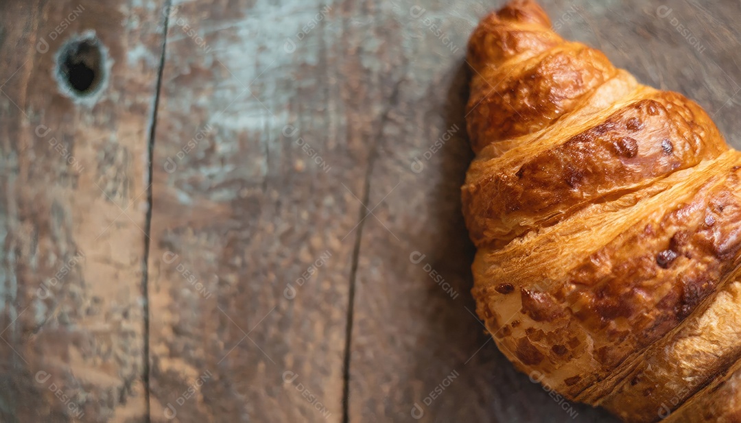 Croissant, artesanal, rústico
