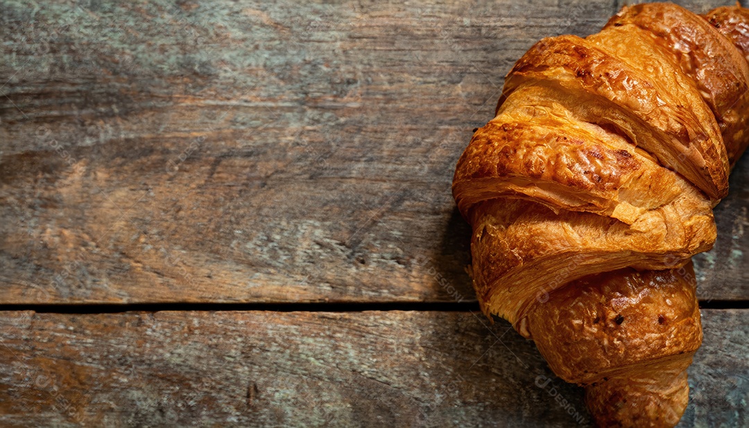 Croissant, artesanal, rústico